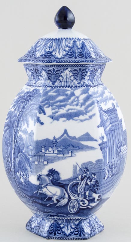 Vase hexagonal lidded c1930